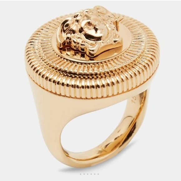 Versace Gold Medusa Unisex Ring - Picture 3 of 11